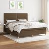 vidaXL Boxspring posteľ s matracom tmavohned&aacute; 180x200 cm l&aacute;tka