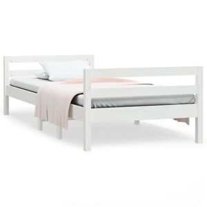 vidaXL Posteľ bez matraca biela 90x190 cm mas&iacute;vna borovica