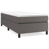 vidaXL Posteľn&yacute; r&aacute;m s boxspringom siv&aacute; 100x200 cm umel&aacute; koža