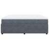 vidaXL Posteľný rám boxspring s matracom tmavosivý 200x200 cm zamat
