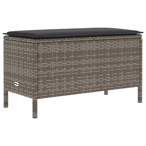 vidaXL Z&aacute;hradn&yacute; taburet Siv&aacute; a tmavo siv&aacute; 80 x 38 x 45 cm PE ratan