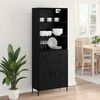 vidaXL Highboard Čierny dub 69,5 x 34 x 180 cm Kompozitn&eacute; drevo