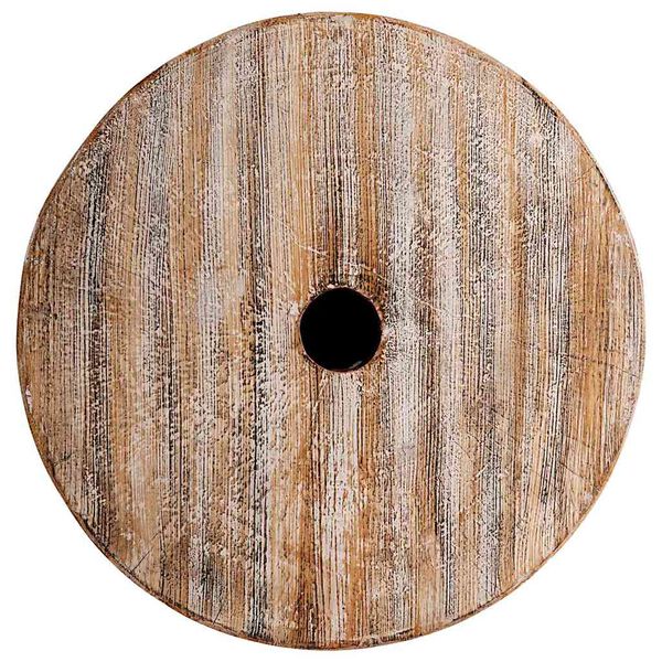 vidaXL Z&aacute;kladňa pre slnečn&iacute;k Biely um&yacute;van&yacute; &Oslash;34 x 40 cm Mas&iacute;vne drevo