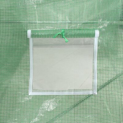 vidaXL Fóliovník s oceľovým rámom zelený 10 m² 5x2x2,3 m