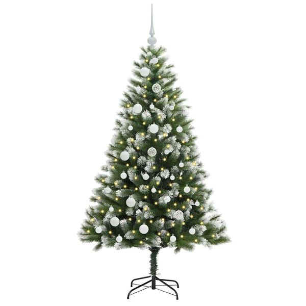 vidaXL Umel&yacute; skladac&iacute; vianočn&yacute; strom so zamrznut&yacute;m snehom 150 cm