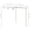 vidaXL Z&aacute;hradn&aacute; pergola, starožitn&aacute; hned&aacute; 3x3x2,5 m, železo