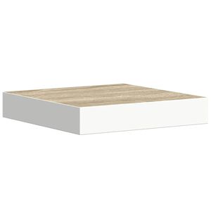 vidaXL Pl&aacute;vaj&uacute;ca n&aacute;stenn&aacute; polica dub a biela 23x23,5x3,8 cm MDF