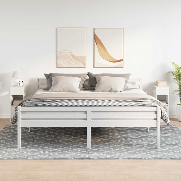 vidaXL Nočn&eacute; skrinky 2 ks so z&aacute;suvkou biele 25x31x66 cm