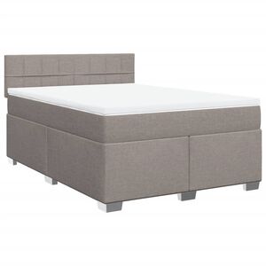 vidaXL Boxspring posteľ s matracom sivohned&yacute; 140x190 cm l&aacute;tka