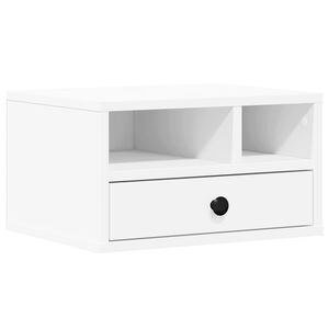 vidaXL Stojan na tlačiareň biely 40x32x22,5 cm kompozitn&eacute; drevo