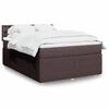 vidaXL Boxspring posteľ s matracom tmavohned&aacute; 140x190 cm l&aacute;tka