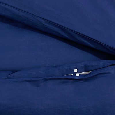 vidaXL Súprava obliečok na paplón námornícka modrá 220x240 cm bavlna