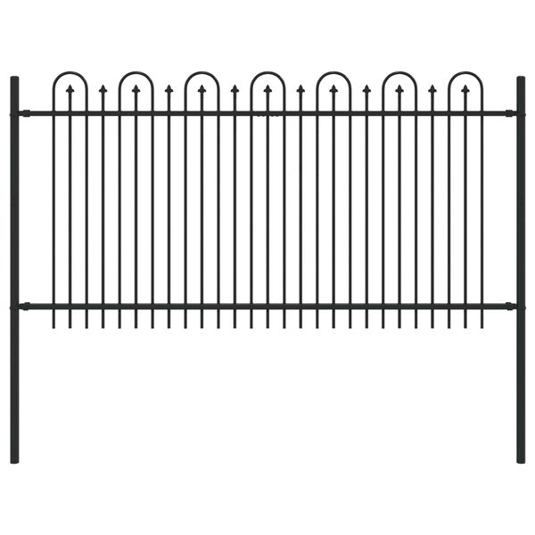 vidaXL Obl&uacute;kov&yacute; plot s hrotmi Čierna 200 x 150 cm