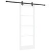 vidaXL Posuvn&eacute; dvere Biela 83 x 211 cm Mas&iacute;vne borovicov&eacute; drevo a sklo