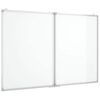 vidaXL Magnetick&aacute; biela tabuľa skladacia 100x80x1,7 cm hlin&iacute;k