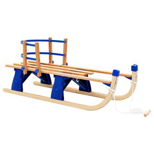 vidaXL Skladacie snehov&eacute; s&aacute;nky s operadlom, drevo 119 cm