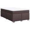 vidaXL Boxspring posteľ s matracom tmavohned&aacute; 120x200 cm l&aacute;tka