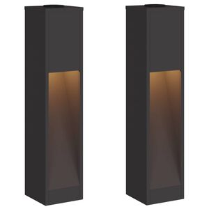vidaXL Sol&aacute;rna LED chodn&iacute;kov&aacute; lampa 2 ks Tepl&aacute; biela 18 x 18 x 80 cm
