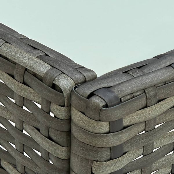 vidaXL 4-dielna záhradná sedacia súprava s podložkami polyratan sivá