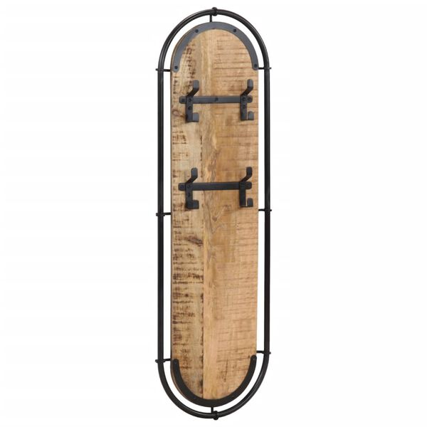 vidaXL N&aacute;stenn&eacute; ve&scaron;iaky na kab&aacute;ty s 4 h&aacute;čikmi 2ks surov&yacute; mangov&yacute; mas&iacute;v