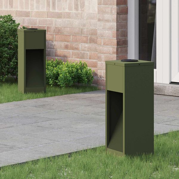 vidaXL Solárna LED chodníková lampa 2 pcs Olivová zelená