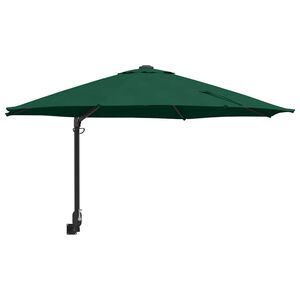 vidaXL Z&aacute;hradn&yacute; slnečn&iacute;k 248 x 248 x 148 cm Polyester a oceľ Zelen&aacute;