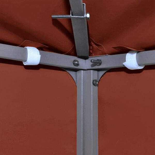 vidaXL Dvojitá strieška na altánok 310 g/m², 3x3 m, tehlová farba