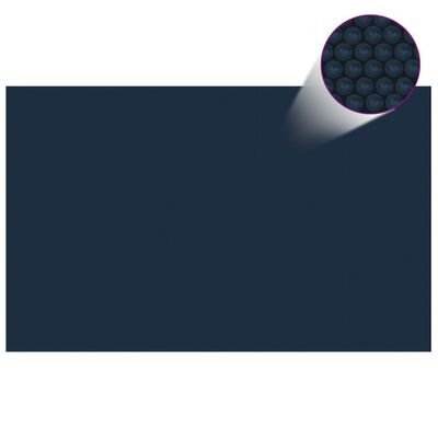 vidaXL Plávajúca solárna bazénová fólia z PE 800x500 cm čierna a modrá