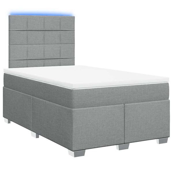 vidaXL Boxspring posteľ s matracom bledosiv&aacute; 120x200 cm l&aacute;tka