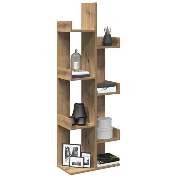 vidaXL skrinka na knihy Artisan Dub 48x25,5x140 cm Umelecké drevo