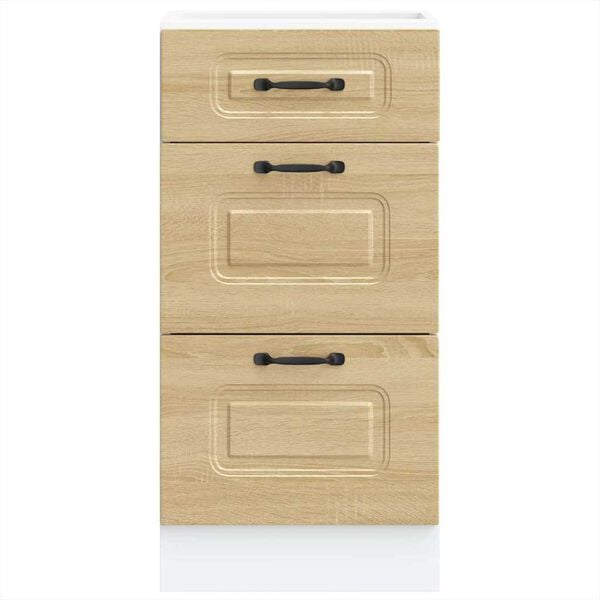 vidaXL Kuchynsk&aacute; spodn&aacute; skrinka &bdquo;Kalmar&ldquo; z vysoko leskl&eacute;ho bieleho imit&aacute;tora dreva