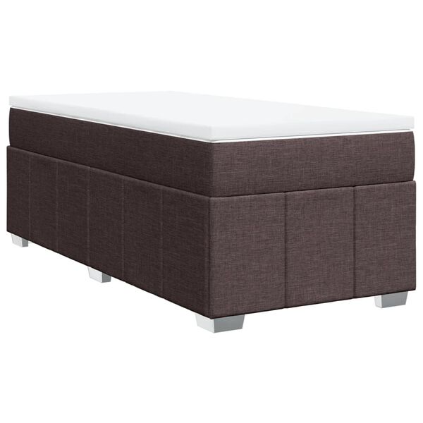 vidaXL Boxspring posteľ s matracom tmavohned&aacute; 90x190 cm l&aacute;tka