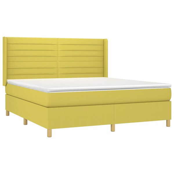 vidaXL Boxspring posteľ s matracom zelen&aacute; 180x200 cm l&aacute;tka