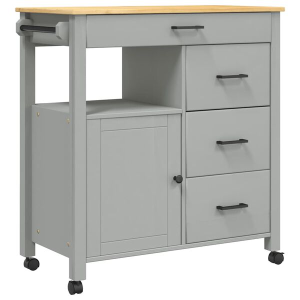 vidaXL Kuchynsk&yacute; voz&iacute;k MONZA 84x40x88,5 cm borovicov&yacute; mas&iacute;v