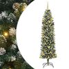 vidaXL Umel&yacute; chud&yacute; vianočn&yacute; strom s 300 LED-i Zelen&aacute; a biela 210 cm