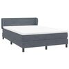 vidaXL Posteľn&yacute; r&aacute;m boxspring s matracom tmavosiv&yacute; 140x220 cm zamat