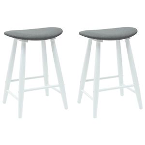 vidaXL Jed&aacute;lensk&eacute; stoličky 2 pcs Biela 46 x 37 x 63 cm