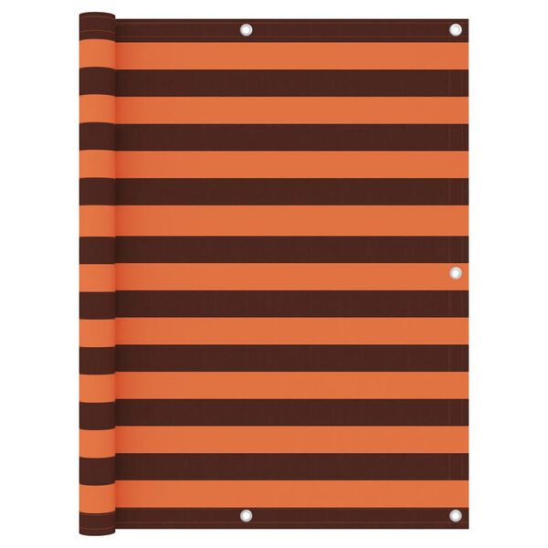 vidaXL Balk&oacute;nov&aacute; mark&iacute;za, oranžov&aacute; a hned&aacute; 120x500 cm, oxfordsk&aacute; l&aacute;tka