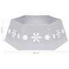 vidaXL Podložka pod vianočný stromček strieborná a biela Ø 68x25 cm
