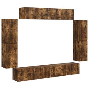 vidaXL TV skrinka 8 pcs Dymov&aacute; dub