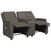 vidaXL 2-miestne sklápacie masážne kreslo, sivé, umelá koža