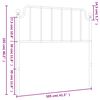 vidaXL Kovov&eacute; čelo postele biele 100 cm