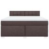 vidaXL Boxspring posteľ s matracom tmavohned&aacute; 180x200 cm l&aacute;tka
