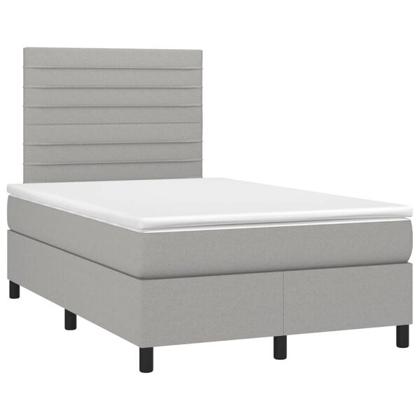 vidaXL Boxspring posteľ s matracom bledosiv&aacute; 120x190 cm l&aacute;tka
