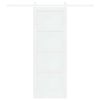 vidaXL Posuvn&eacute; dvere Biela 78 x 211 cm Mas&iacute;vne borovicov&eacute; drevo