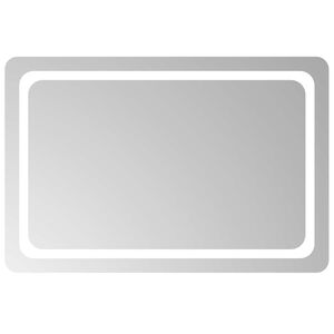 vidaXL Zrkadlo do k&uacute;peľne s LED Priehľadn&aacute; 90 x 60 cm tvrden&eacute; sklo