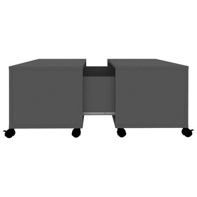 vidaXL Konferenčný stolík sivý 75x75x38 cm drevotrieska