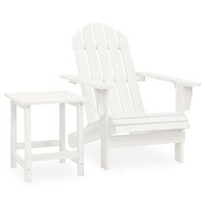 vidaXL Z&aacute;hradn&aacute; stolička Adirondack so stol&iacute;kom jedľov&yacute; mas&iacute;v biela