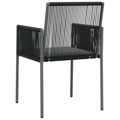vidaXL Záhradné stoličky a vankúše 2ks čierne 54x60,5x83,5cm polyratan