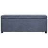vidaXL Lavica s úložným priestorom 116 cm sivá umelá semišová koža